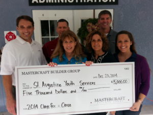 MasterCraft Builder Group Presents Augustine Youth Services with $5000 from 3rd annual Clays for a Cause